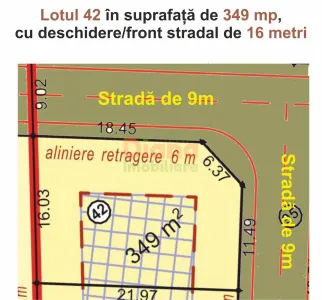 Vând teren intravilan 349 mp cu deschiderea de 16 metri - în Sibiu, str. Viile Sibiului. - foto 3