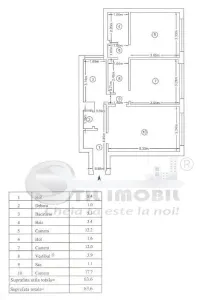 CENTRU BLOC GULIVER 3 CAMERE  LIBER ETAJ INTERMEDIAR - foto 2