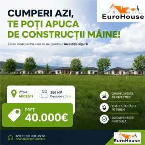 Teren Micesti / CUMPERI AZI , CONSTRUIESTI DE MAINE - Alba Iulia