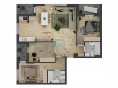 Apartament nou cu 4 camere - 91,4 mp utili - Doamna Stanca, Selimbar - foto 20