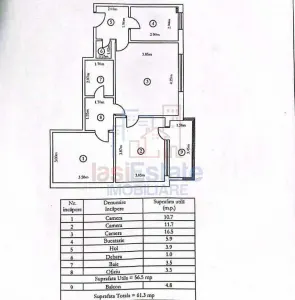 Apartament 3 camere renovat, 61 mp, etaj 8/10 – Splai Bahlui - Iasi