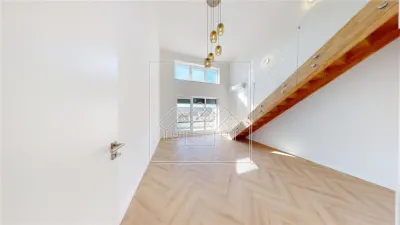 Penthouse cu 4 camere si balcon - 2 bai, intabulat - foto 11