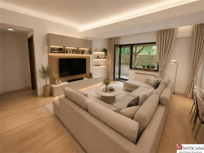 Herastrau, 3 CAMERE FRUMOS MOBILAT, LA PARTER, CU TERASA 60MP - foto 9