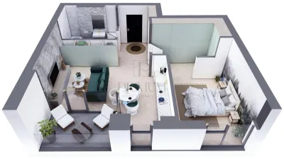 Apartament 2 camere, prima închiriere, 2 parcări subterane – zona centrală - foto 11
