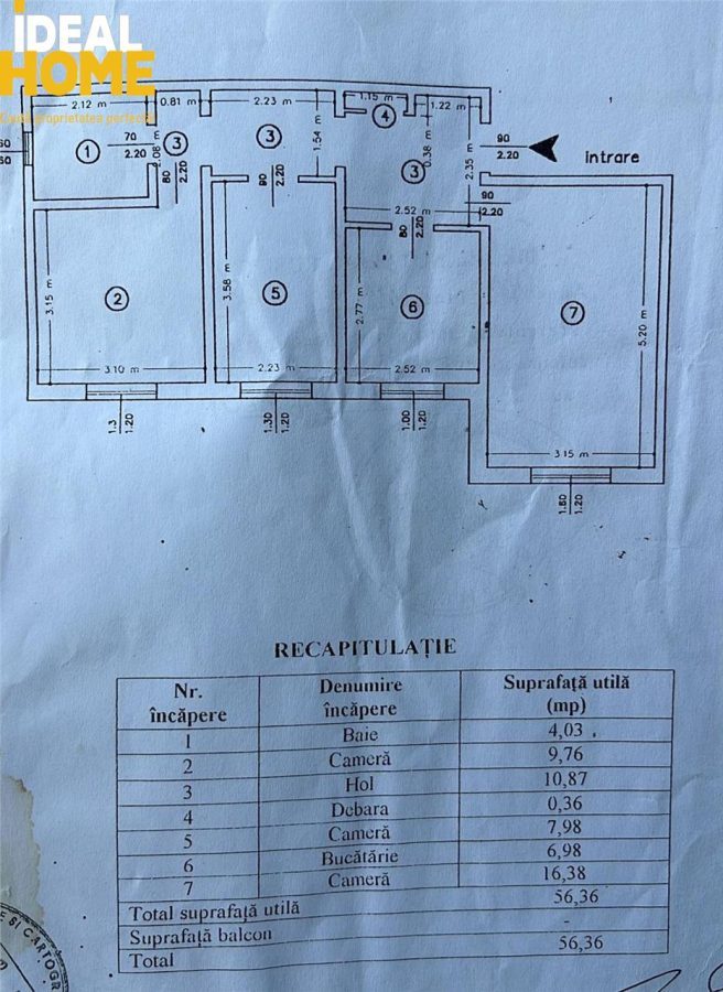 Apartament 3 camere decomandat Petru Poni - Iasi