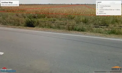 Teren intravilan 2 parcele de 8500 mp front la centura Aradului linga Metro - foto 2