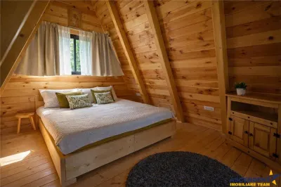 Eleganta,echipata casa A Frame, 800 mp teren,deschidere Piatra Craiului,Moieciu, Brasov - foto 2